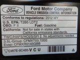 2012 Ford Edge SE Emission Control Information