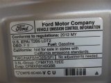 2012 Ford Edge SEL Info Tag