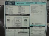 2012 Ford Mustang GT Premium Convertible Window Sticker