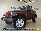2008 Red Rock Crystal Pearl Jeep Wrangler X 4x4 #57355208