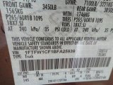 2011 F150 Color Code for Golden Bronze Metallic - Color Code: JQ