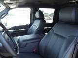 2011 Ford F250 Super Duty Lariat Crew Cab Black Two Tone Leather Interior
