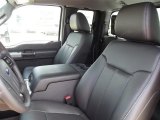 2011 Ford F250 Super Duty Lariat SuperCab Black Two Tone Leather Interior