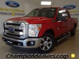 Vermillion Red Ford F250 Super Duty in 2011