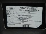 2012 Ford Escape Limited V6 Emission Control Information