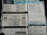 2011 Ford Mustang GT Premium Convertible Window Sticker