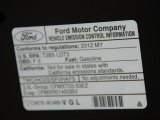 2012 Ford Explorer FWD Emission Control Information