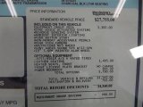 2012 Ford Taurus SEL Window Sticker