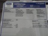2012 Ford Expedition EL Limited Window Sticker