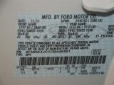 2012 Edge Color Code for White Platinum Metallic Tri-Coat - Color Code: UG