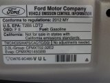 2012 Ford Edge SE EcoBoost Info Tag