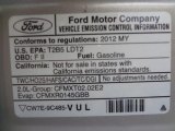 2012 Ford Edge SE EcoBoost Emission Control Information