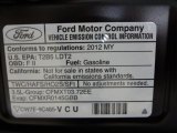 2012 Ford Edge SE Info Tag