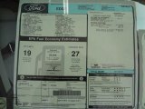 2012 Ford Edge SE Window Sticker