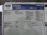 2012 Ford Escape XLS Window Sticker