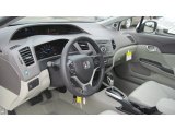 2012 Honda Civic Hybrid Sedan Stone Interior