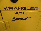 2000 Jeep Wrangler Sport 4x4 Marks and Logos