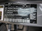 2012 GLK Color Code for Palladium Silver Metallic - Color Code: 792