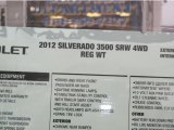 2012 Chevrolet Silverado 3500HD LS Regular Cab 4x4 Window Sticker