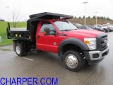 2011 Vermillion Red Ford F550 Super Duty XL Regular Cab 4x4 Dump Truck #57486290