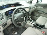 2012 Honda Civic EX-L Sedan Gray Interior
