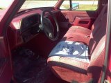 1988 Ford F150 XLT Lariat Regular Cab Scarlet Red Interior