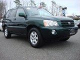 Electric Green Mica Toyota Highlander in 2003