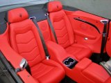 2012 Maserati GranTurismo Convertible GranCabrio Sport GranCabrio Sport back seats in Rosso Corallo