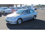 2005 Opal Silver Blue Metallic Honda Civic Hybrid Sedan #57610441