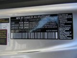 2011 SLS Color Code for Iridium Silver Metallic - Color Code: 775