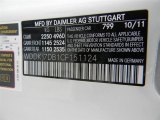 2012 E Color Code for Diamond White Metallic - Color Code: 799
