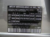2012 GL Color Code for Paladium Silver Metallic - Color Code: 792