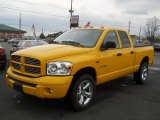 2008 Detonator Yellow Dodge Ram 1500 SLT Quad Cab 4x4 #57788324