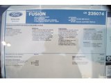 2012 Ford Fusion Sport Window Sticker