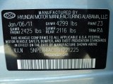 2011 Sonata Color Code for Iridescent Silver Blue Metallic - Color Code: Z3