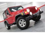 Flame Red Jeep Wrangler in 2005