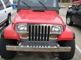 1989 Bright Red Jeep Wrangler Laredo 4x4 #57875298