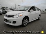 2012 Fresh Powder White Nissan Versa 1.8 SL Hatchback #57873289