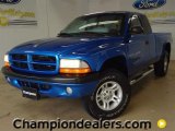 2001 Intense Blue Pearl Dodge Dakota Sport Club Cab 4x4 #57874185