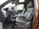 2012 Ford F150 Lariat SuperCrew Black Interior
