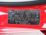 2005 Spectra Color Code for Radiant Red - Color Code: VR