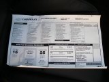 2010 Chevrolet Camaro SS/RS Coupe Window Sticker