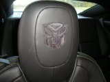 2012 Chevrolet Camaro LT Coupe Transformers Special Edition Embossed Transformers logo headrest
