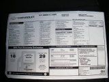 2011 Chevrolet Camaro LT Coupe Window Sticker