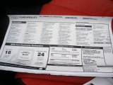 2011 Chevrolet Camaro SS/RS Convertible Window Sticker