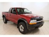 2001 Dark Cherry Red Metallic Chevrolet S10 LS Extended Cab 4x4 #57875704