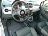 2012 Fiat 500 Pink Ribbon Limited Edition Pelle Nera/Nera (Black/Black) Interior