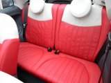 2012 Fiat 500 c cabrio Lounge Tessuto Rosso/Avorio (Red/Ivory) Interior