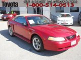 2000 Laser Red Metallic Ford Mustang V6 Convertible #57874330