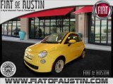 2012 Giallo (Yellow) Fiat 500 c cabrio Pop #57876693